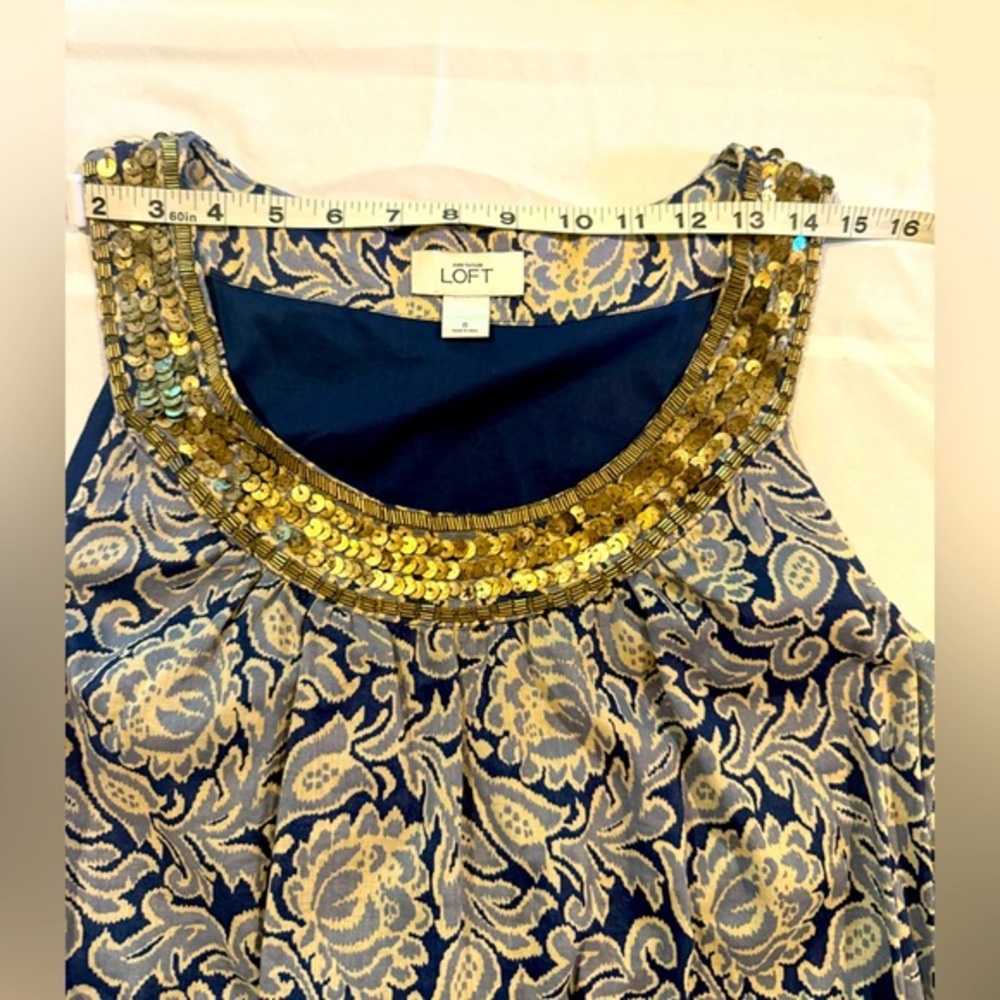 Ann Taylor LOFT Embellished Sleeveless Dress - Size 8 - Picture 5 of 13